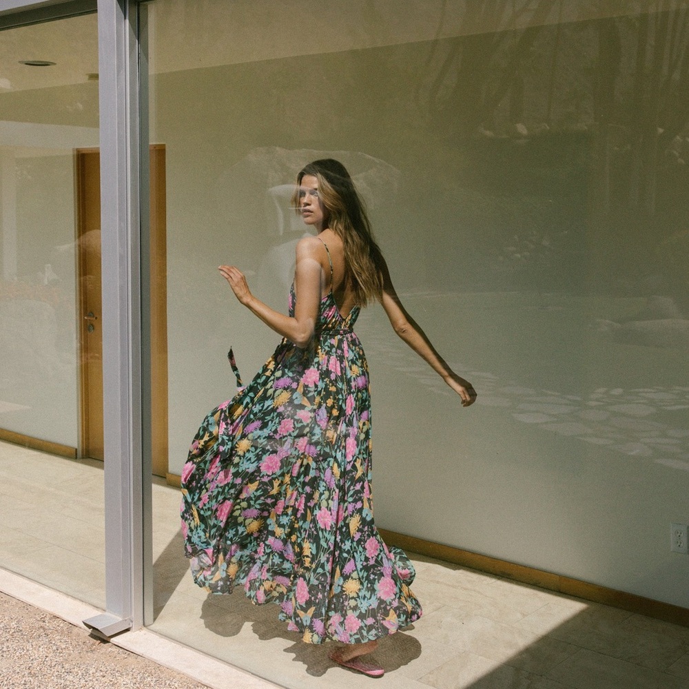 Spell Butterfly Strappy Maxi Dress - Picture 3 of 15